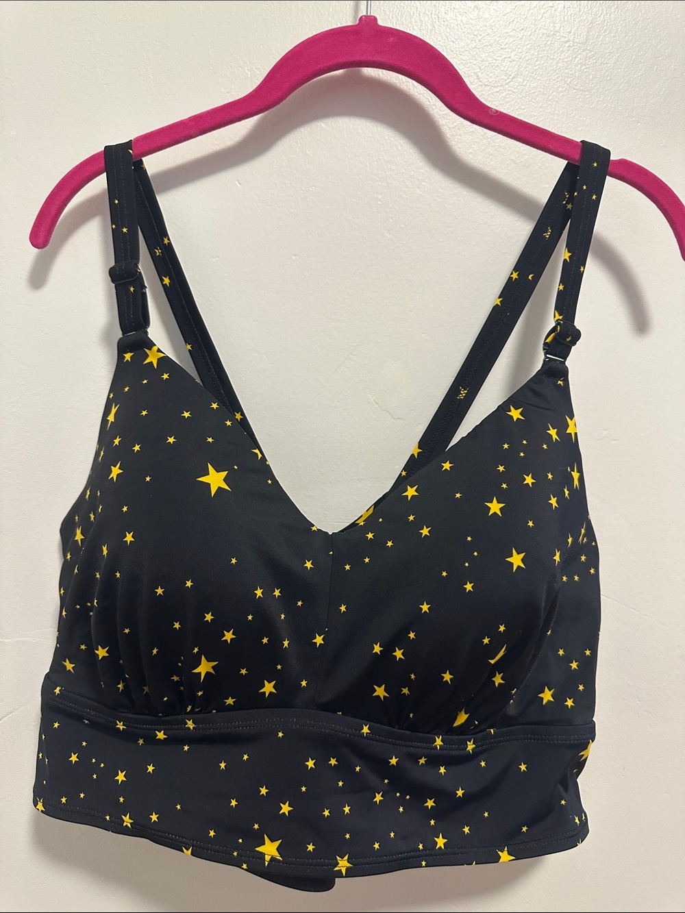 Torrid Black & Yellow Star Swim Top